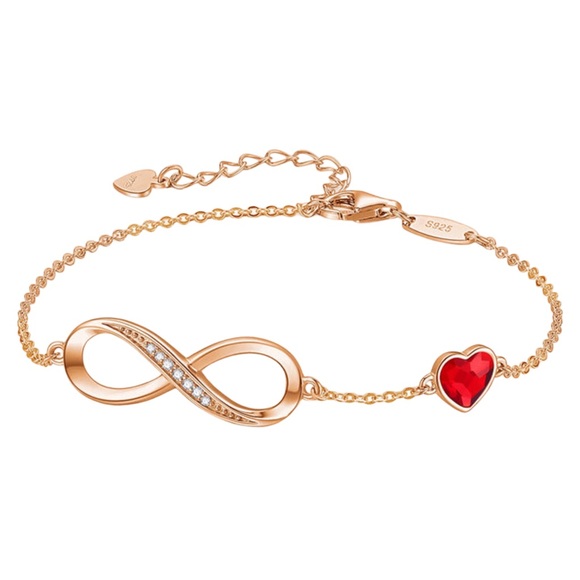 CDE • Infinity Heart Symbol Charm Bracelet Women Jewelry Birthday Gifts Mom - Picture 1 of 6